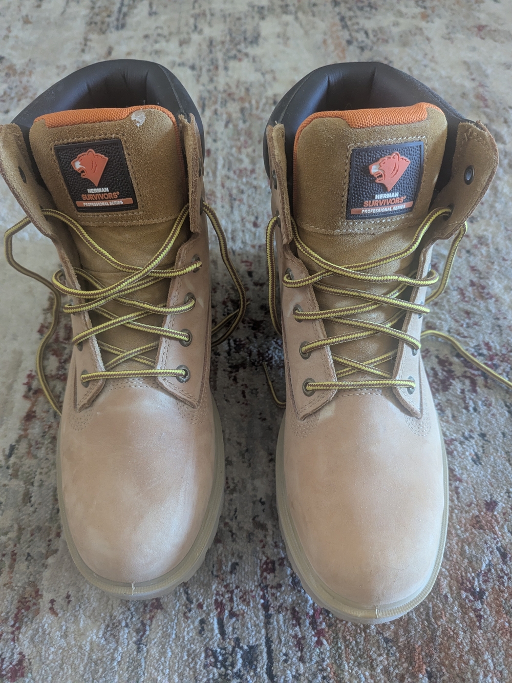 Work Boots - Men's Tan/Nubuck Lace-Up